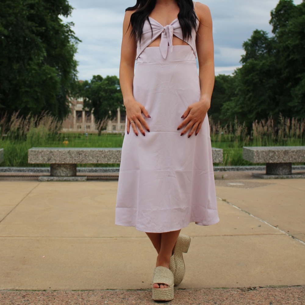 Light Lavendar Tie Dress